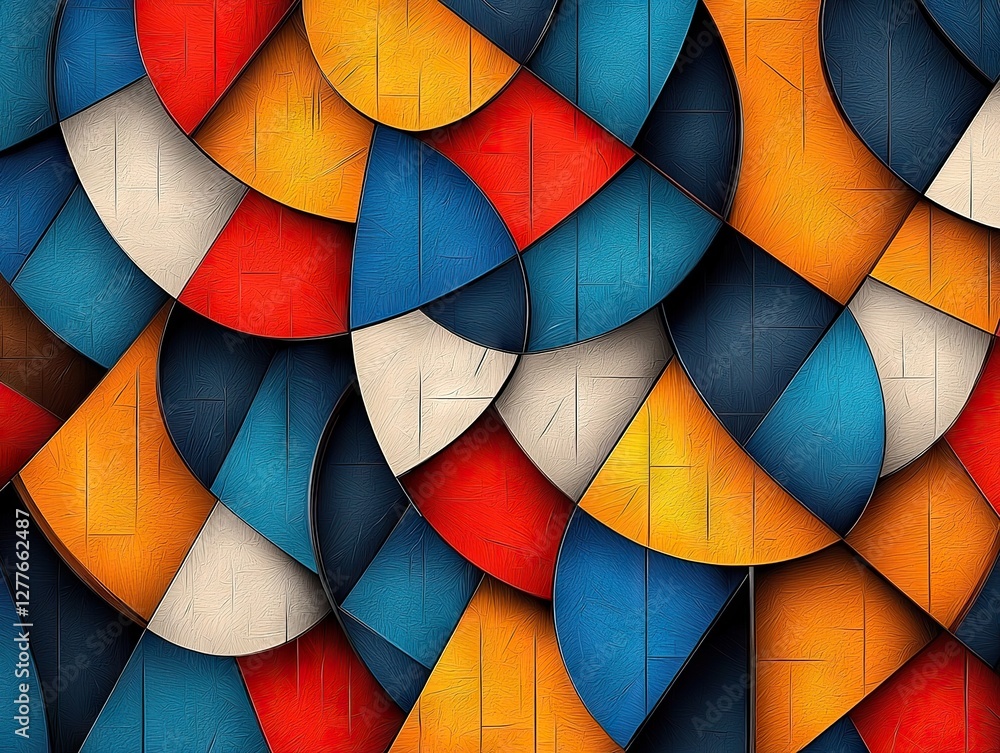 Poster dynamic colorful geometric pattern abstract art digital design creative environment aesthetic viewpo