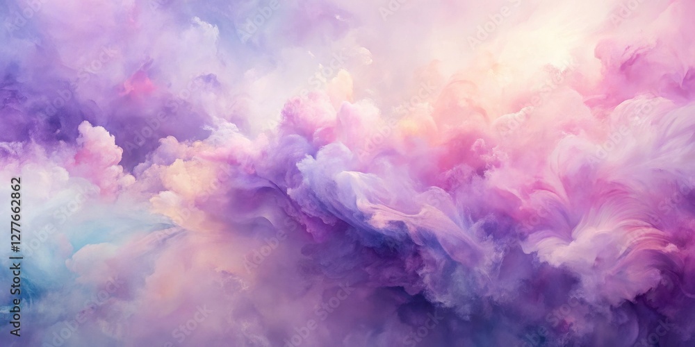 Wall mural dreamlike pastel cloudscape an ethereal swirl of soft hues, creating a captivating and serene atmosp