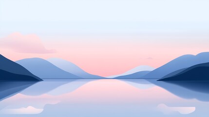 Serene Mountain Lake Peaceful Dawn Landscape