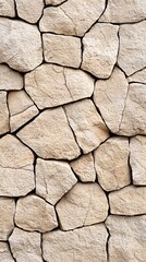 Fototapeta premium detailed organic textures, raw stone walls with subtle cracks, soft clouds casting gentle shadows, rough yet beautiful natural surfaces, high-quality photography, calming and artistic, copyspace, no