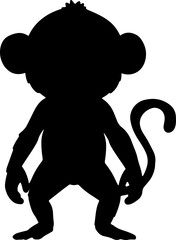 Monkey silhouette illustration vector design.