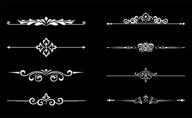 Vintage set. Floral elements for design monograms, invitations, frames, menus and labels. Graphic design of the website, cafes, boutiques, hotels, wedding invitations.