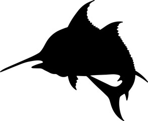 Marlin silhouette illustration vector design.