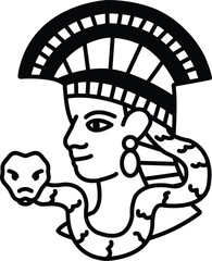 woman with a snake around her neck