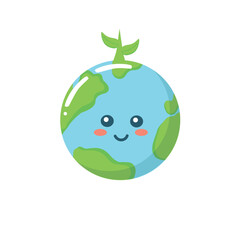 Eco Friendly Earth Cartoon for Earth Day Celebration 
