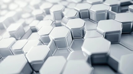 Abstract Hexagonal Structure, Modern Geometric Design