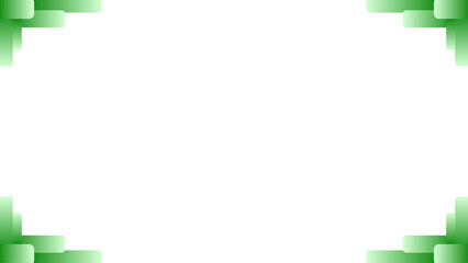 Abstract Green Gradient Rectangles on White Background – Modern Corner Vector Design