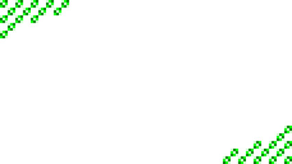 Green Ornamental Shapes on White Background – Decorative Corner Vector Design