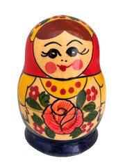 cute Russian nesting doll isolated