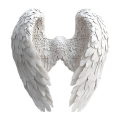 Majestic white angel wings spread wide a symbol of peace and hope