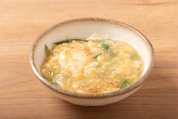 揚げ出し豆腐　九条ネギ　卵あんかけ