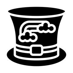 Leprechaun with Rainbow Solid Icon