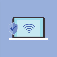 internet safety element design illustration