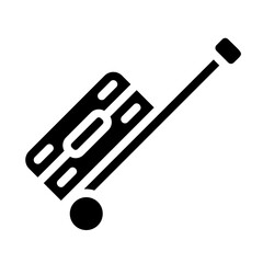 Rolling Suitcase Solid Icon