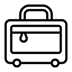 Soft Shell Suitcase Line Icon