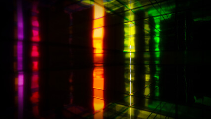 Brightly coloured three dimensional abstract as a background.