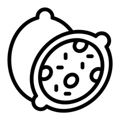 Walnut Cookies Line Icon
