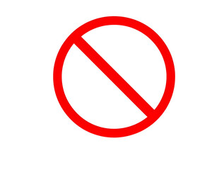 classic no entry, not allowed sign isolated on transparent background