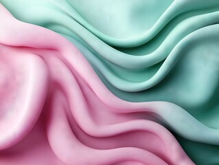 Obraz premium Textile draping action studio fabric close-up soft colors aesthetic viewpoint design concept