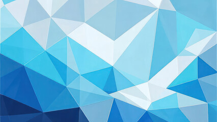 Obraz premium Background image with pastel blue triangle geometric pattern for design projects, presentations or banner use. Horizontal background for 16:9 ratio