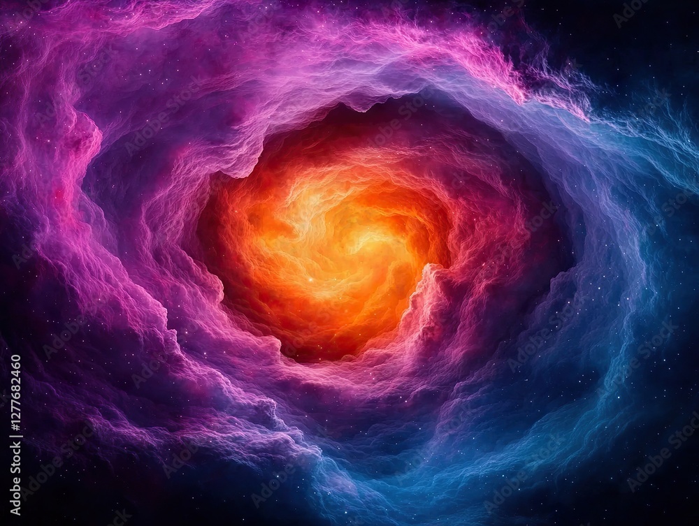 Aufkleber cosmic explosion of color outer space digital art galactic environment celestial viewpoint universe 