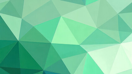 Background image with pastel green triangle geometric pattern for design projects, presentations or banner use. Horizontal background for 16:9 ratio