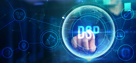 Obraz premium DSP - Demand Side Platform usiness, Technology, Internet and network concept.