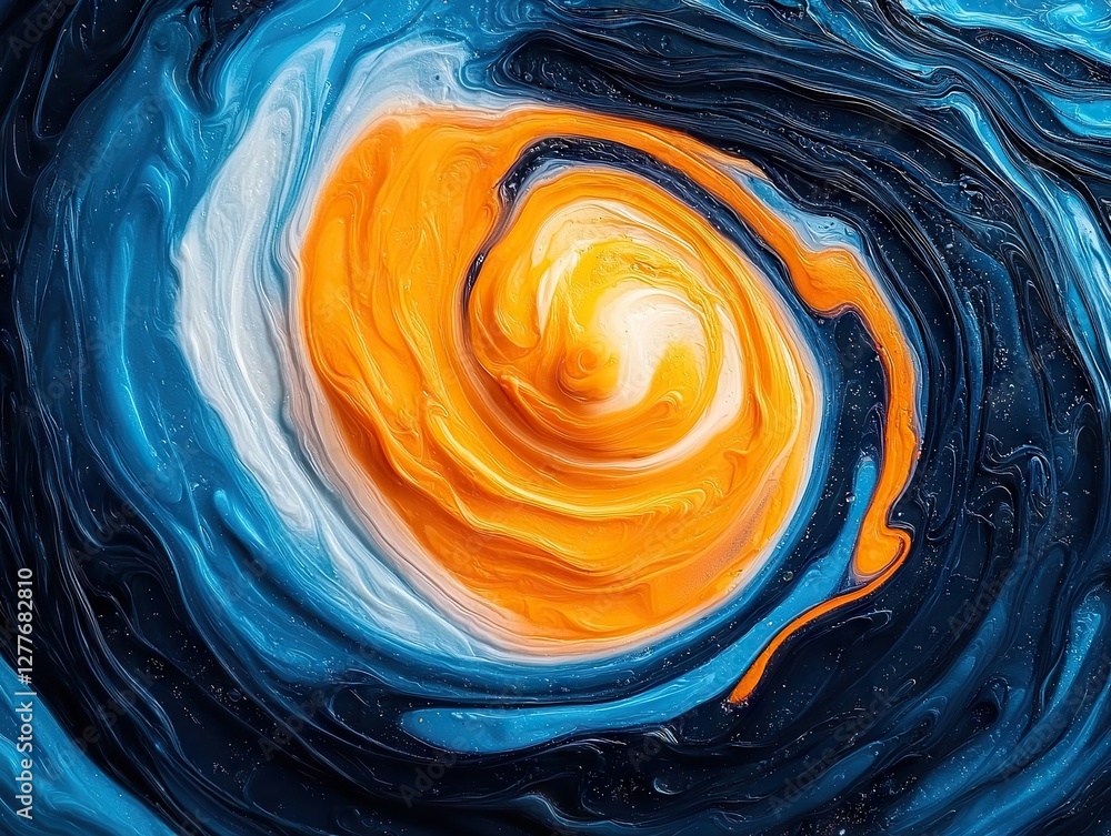 Poster swirl of vibrant colors abstract art digital creation artistic environment close-up view visual conc