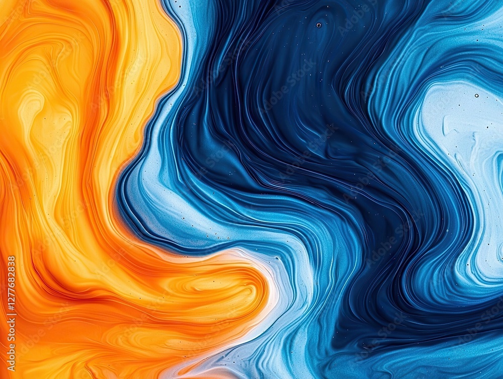 Poster dynamic abstract art swirl digital canvas colorful fluid design vibrant environment top-down view cr