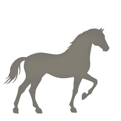 Obraz premium Minimalist Horse Silhouette in Elegant Motion