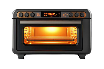 Fototapeta premium Space-Saving Compact Toaster Oven with Multi-Function Controls: Isolated on Transparent Background