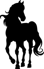 Horse silhouette illustration vector design.