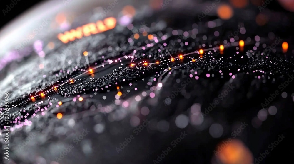 Poster global network digital connectivity ai data technology abstract