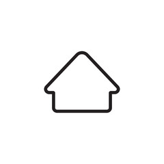 House icon outline isolated template on transparent background. Linear vector illustration, home vector