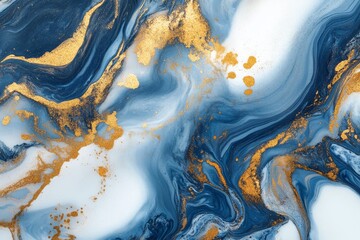 Blue Gold Marble Swirl Texture - Elegant blue and gold marble texture, symbolizing luxury, fluidity, artistry, sophistication, and serenity. Perfect for backgrounds and design projects