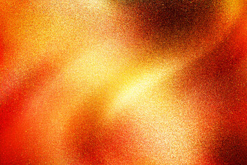 Golden orange glitter texture abstract banner background with space. Twinkling glow stars effect....