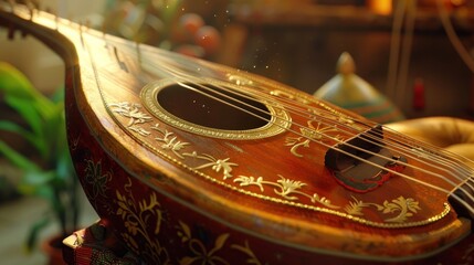 A melodic and lively plucked string instrument, creating vibrant tunes,