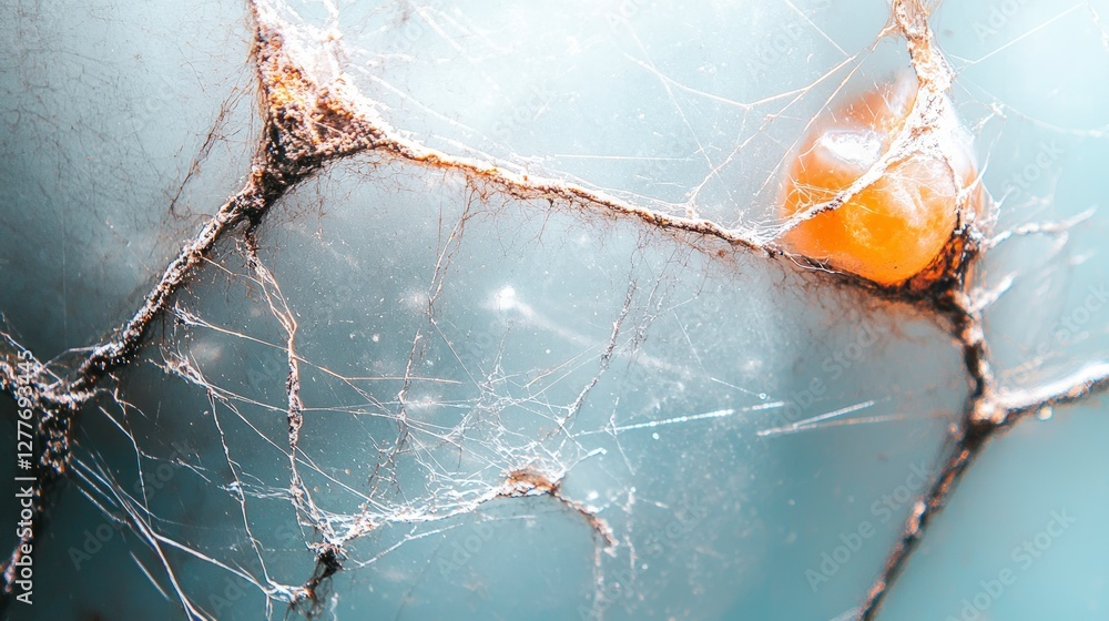 Poster intricate spiderweb texture dusty abstract nature background
