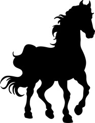 Horse silhouette illustration vector design.