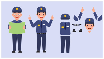 Police Officer Character Set