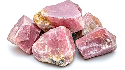 Raw Pink Rhodonite Crystal Stones Rough Gemstones Mineral Specimen Collection