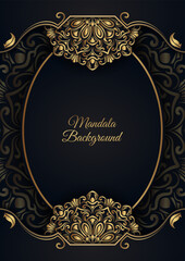 Luxury background with golden mandala ornament