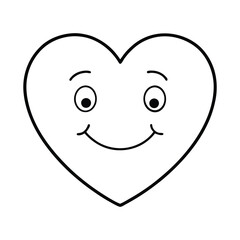 smiley face with heart