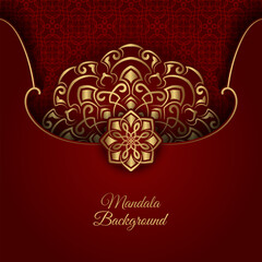 Luxury background with golden mandala ornament