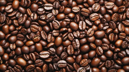 Obraz premium Roasted Coffee Beans: A Rich Aromatic Background