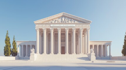 Obraz premium Ancient Greek Temple: Architectural Marvel of Classical Antiquity