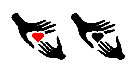 Obraz premium Suicide prevention support symbol with helping hands and heart for mental health awareness