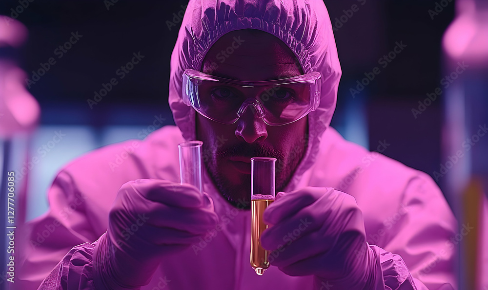 Aufkleber exploring the depths of science through colorful experiments