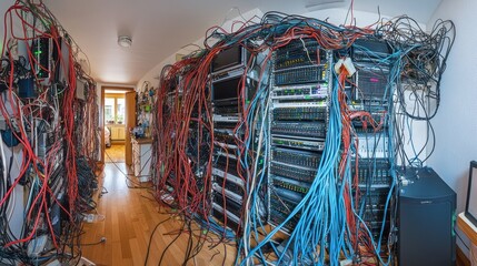 Tangled Web: A Chaos of Cables and Servers