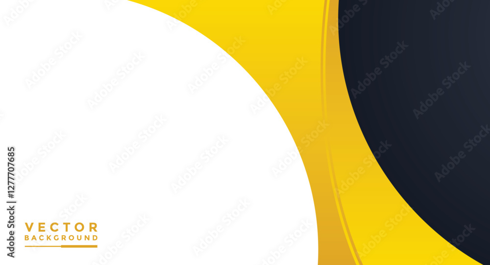 Poster yellow and black background graphics of vector illustrations for messages and infographic message bo